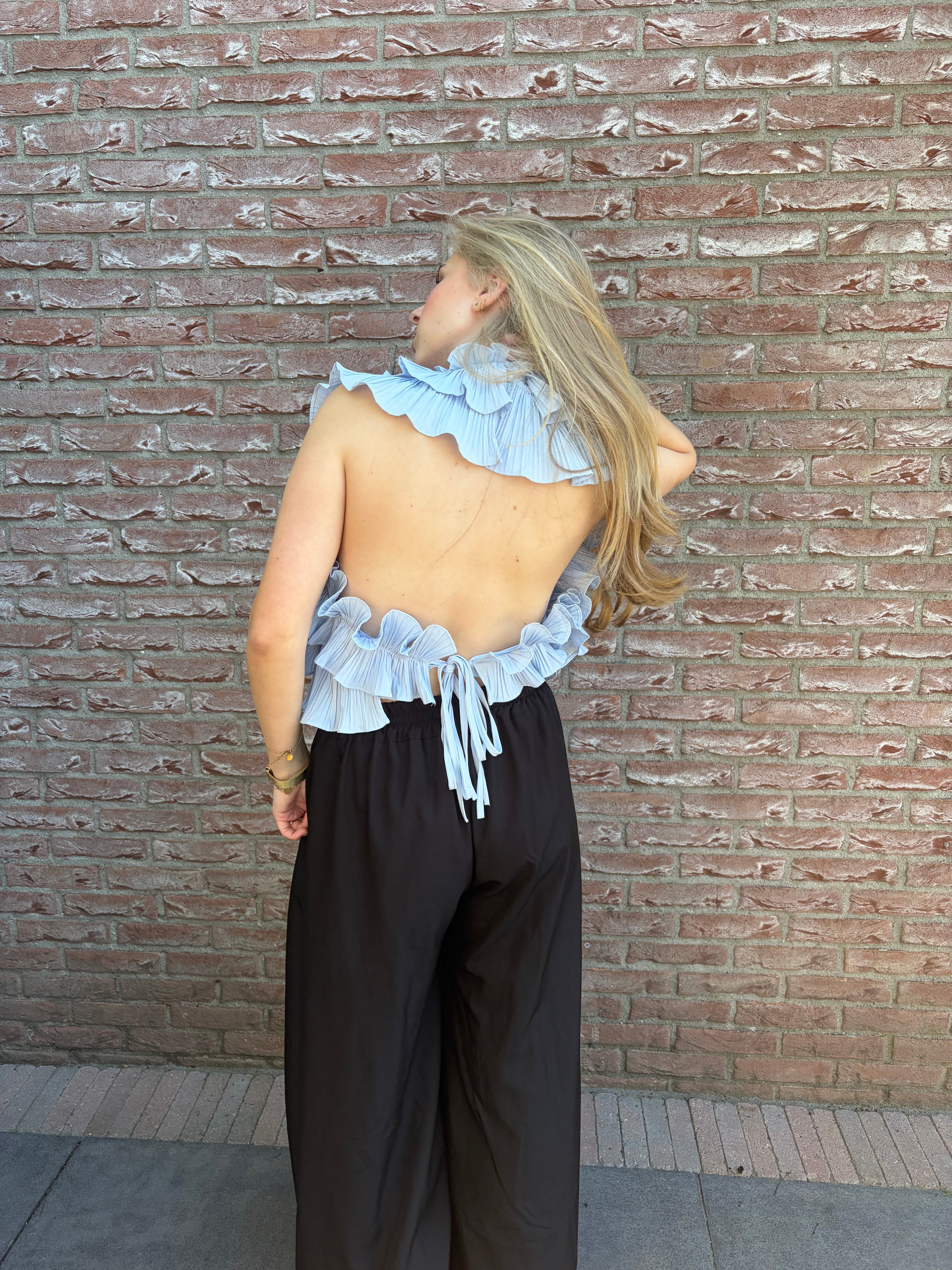 June Top Blauw