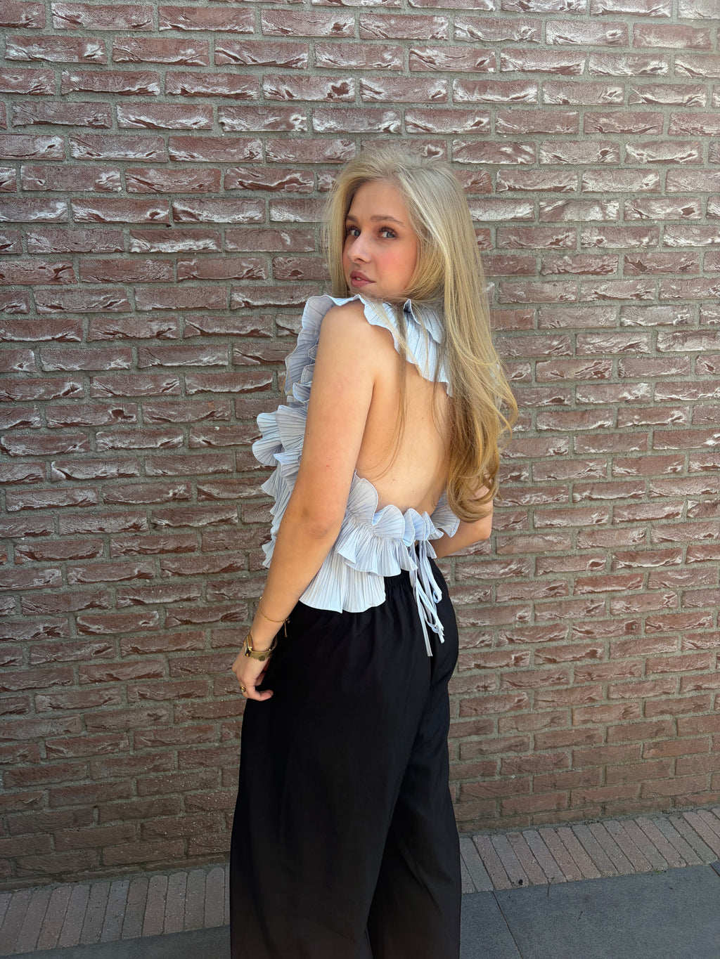 June Top Blauw
