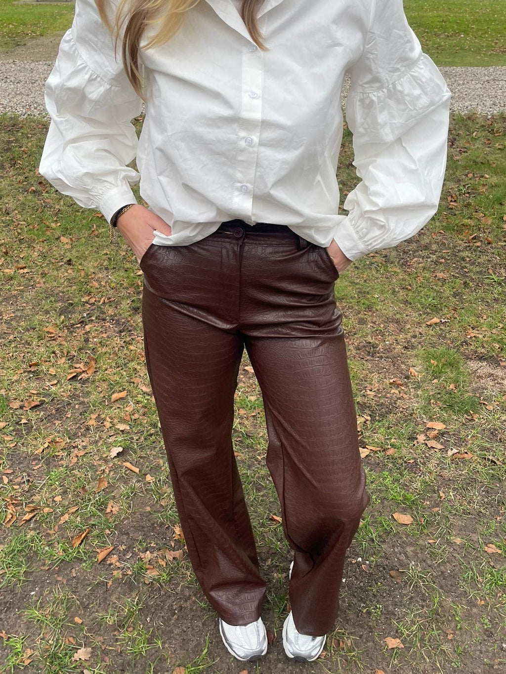 LEATHER LOOK BROEK