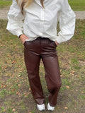 LEATHER LOOK BROEK