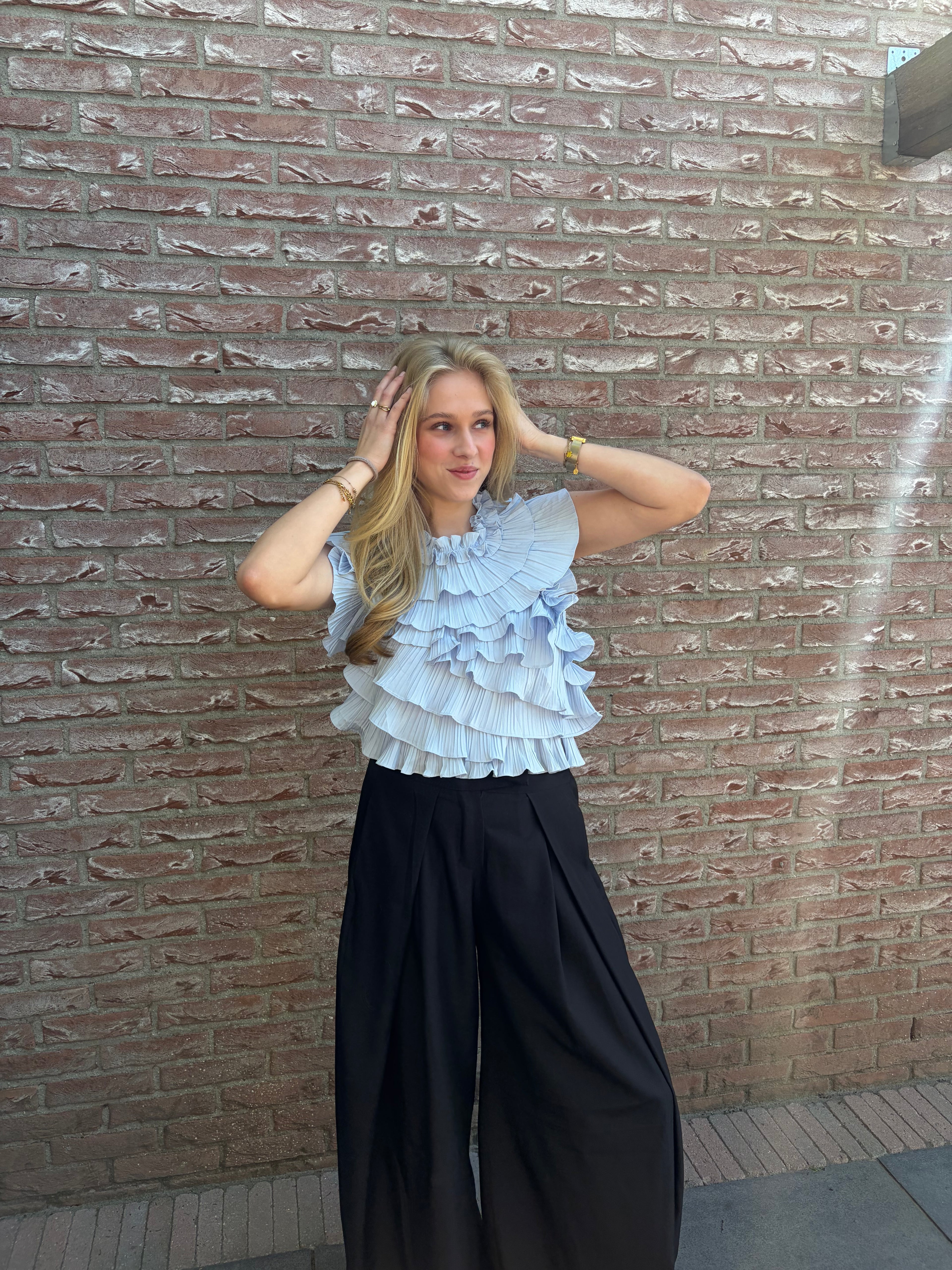 June Top Blauw