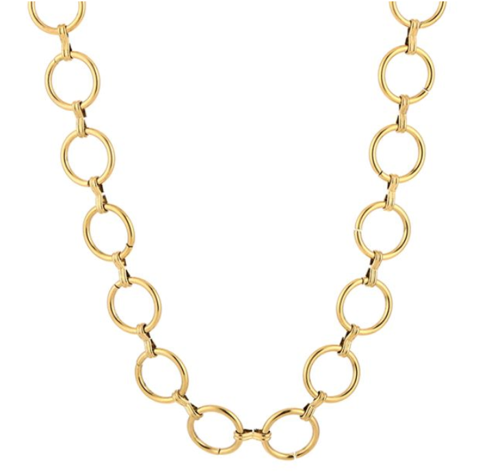 Golden hoops ketting